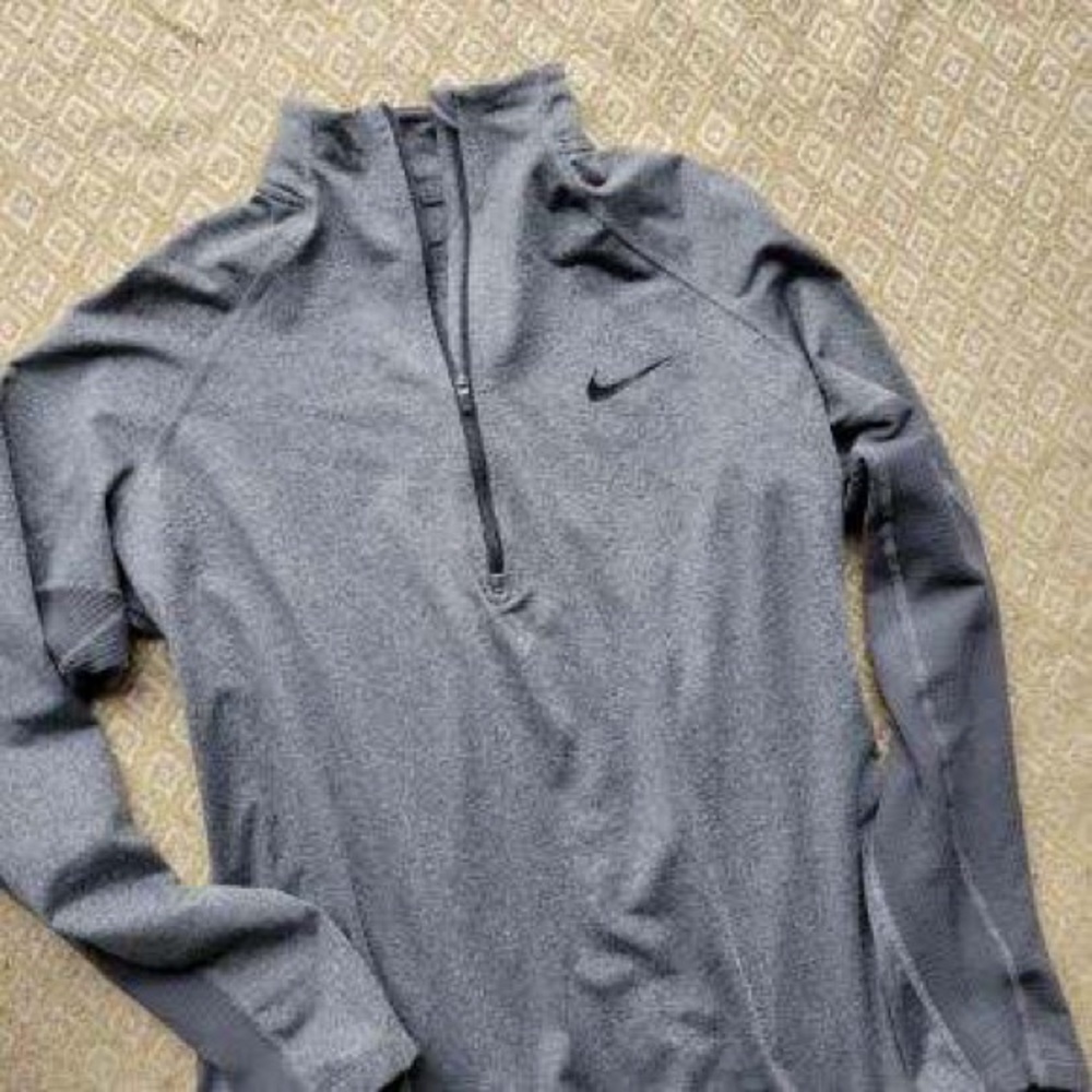 Nike Long Sleeve Henley 1/4 zip Color Block Sleeves DriFit Size Large